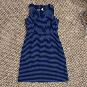 Old Navy Navy and Black Striped Mini Dress